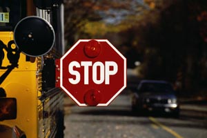 Stop Sign on School Bus