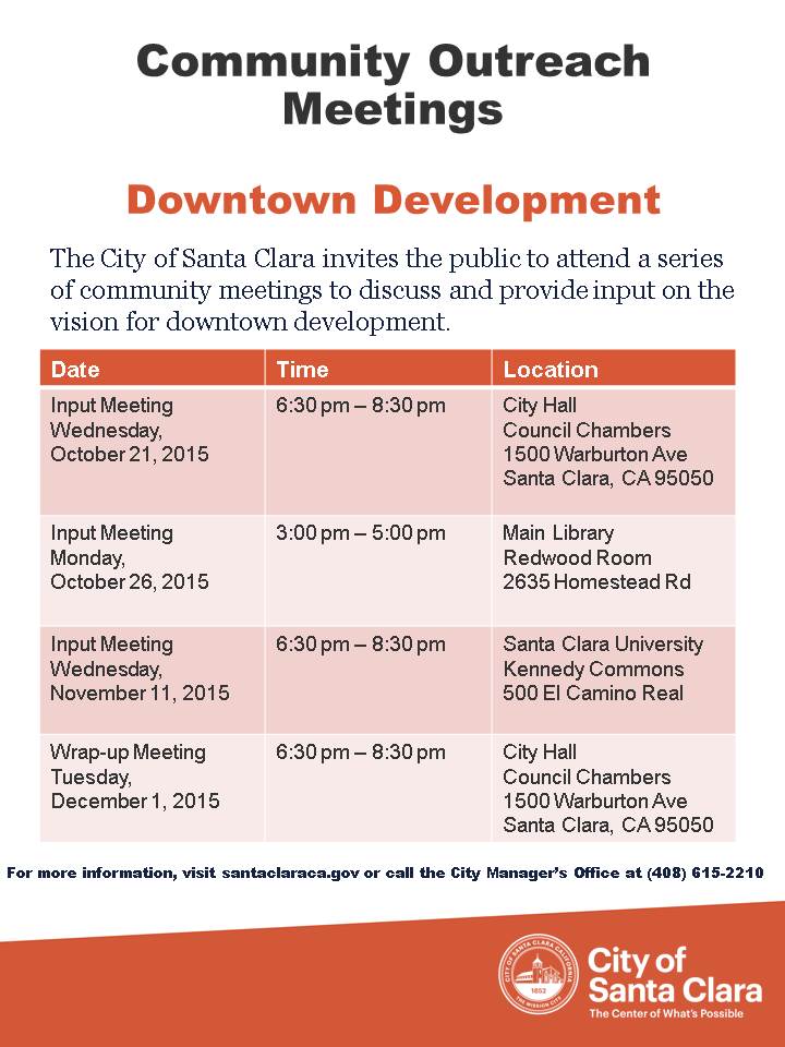 Downtown Outreach Meeting Flyer