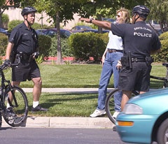 2 Officers giving directions