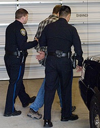 suspect being arrested