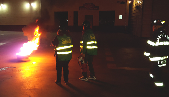 CERT members in training