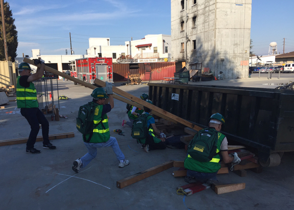 CERT members in training