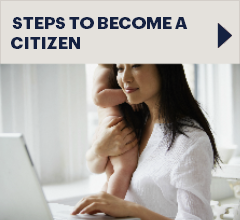 Button: Steps to become a citizen