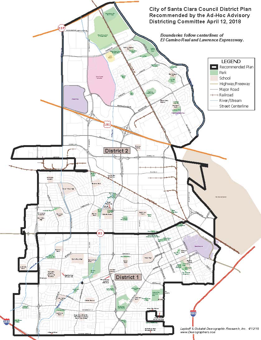 Santa Clara City Council district plan recommended by Ad Hoc Committee 041218 jpeg version