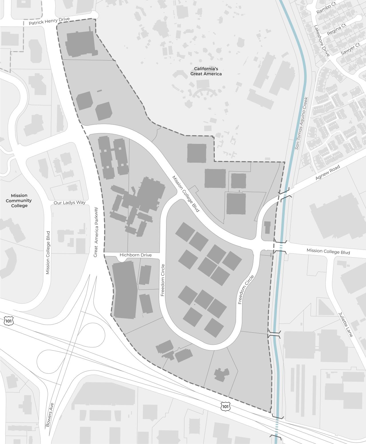 Freedom Circle Aerial Map