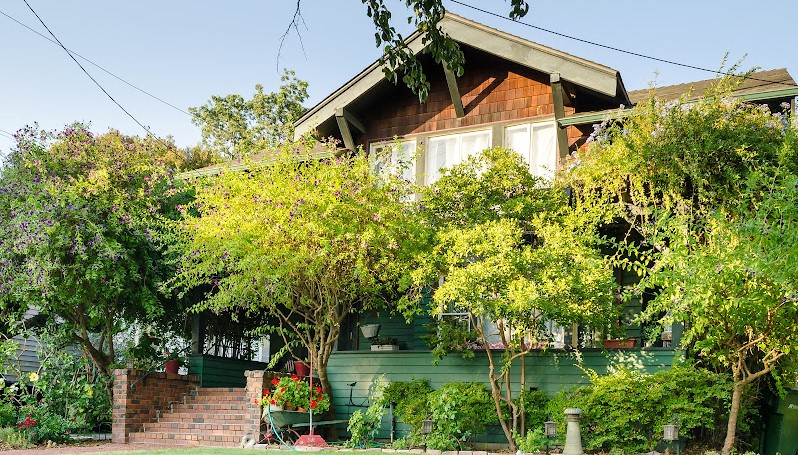 George L Sullivan House - with trees