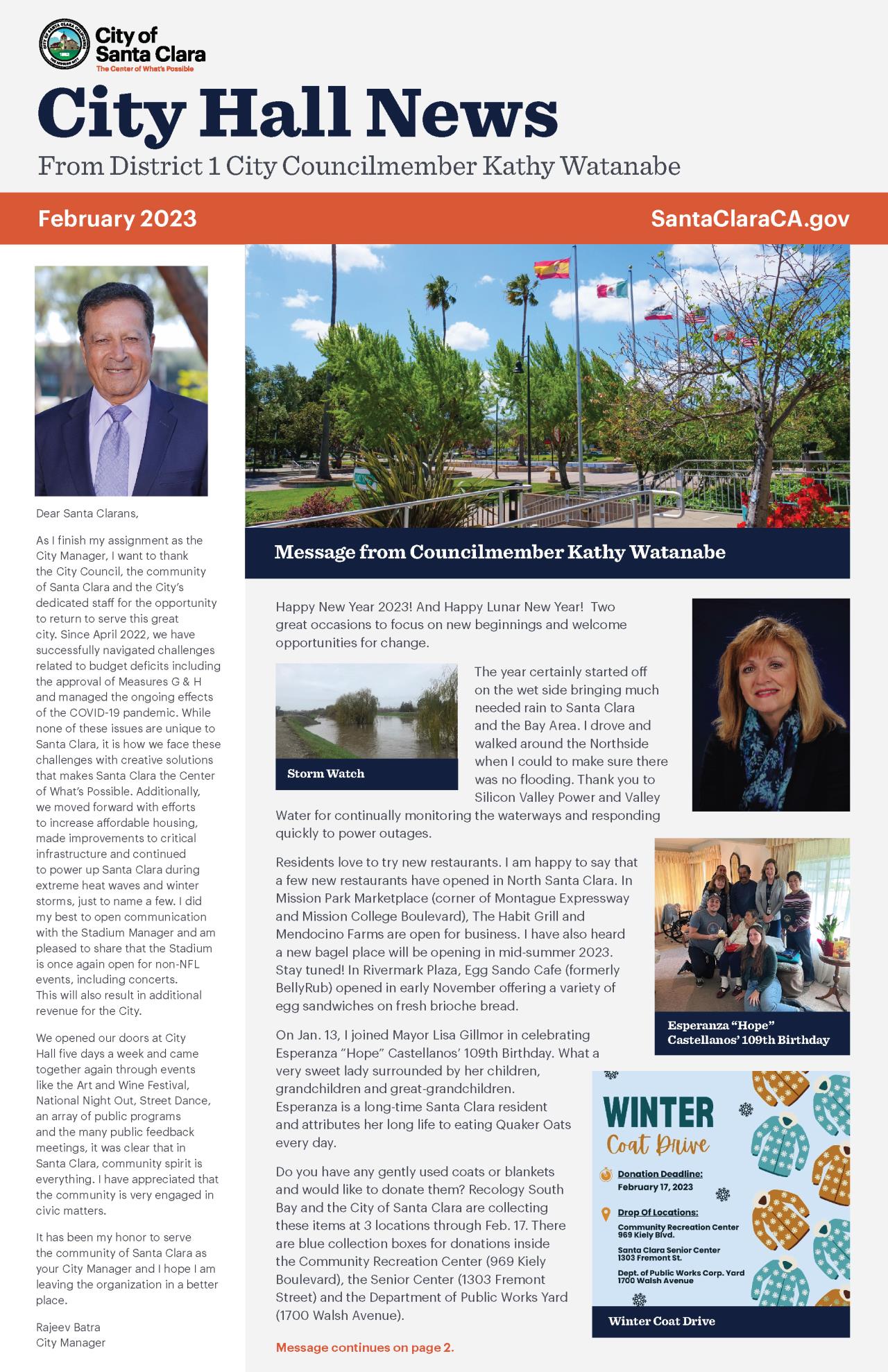 City Hall News - Feb 2023 - Kathy Watanabe