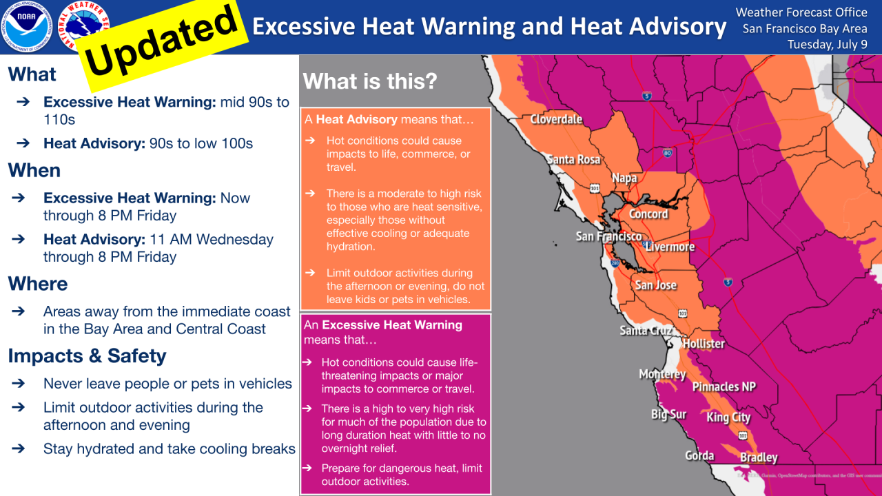 Heat Advisory - July 10-12