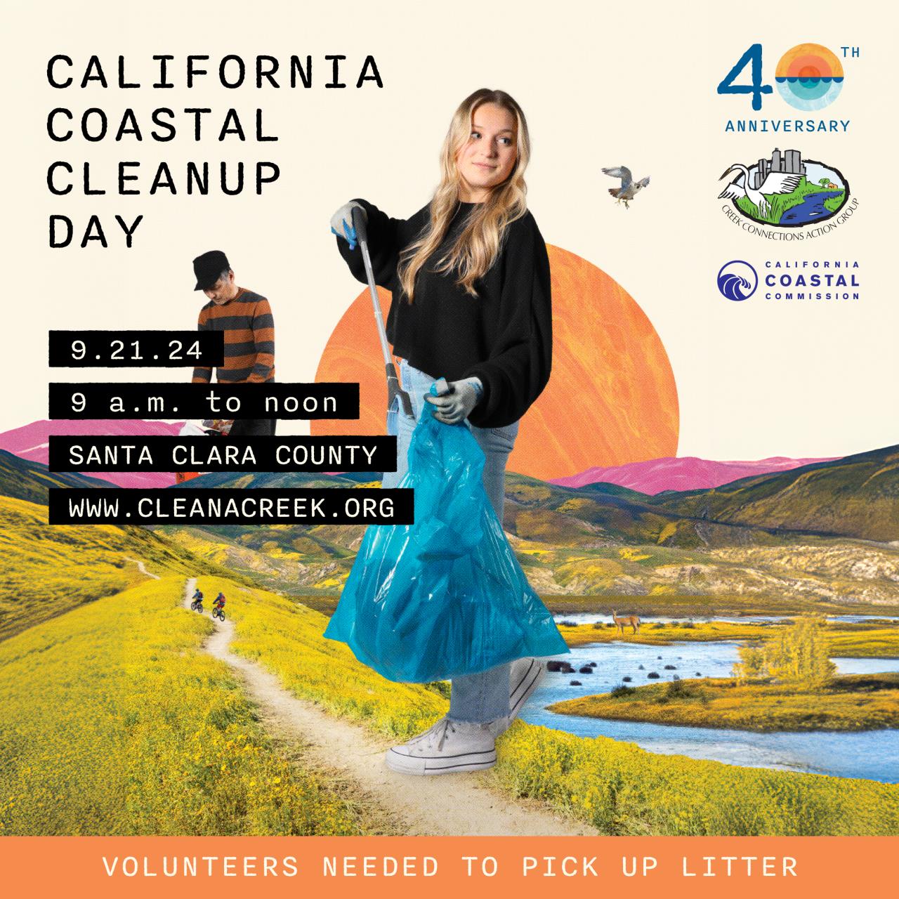 California Coastal Cleanup Day, September 21 from 9-12pm