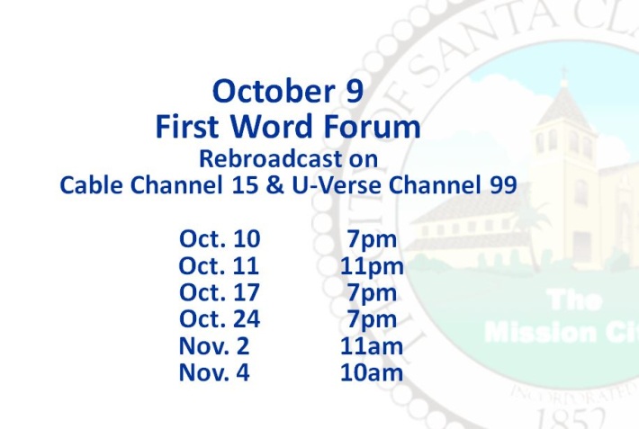 First Word Forum Rebroadcast Schedule 